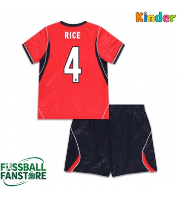 England Declan Rice #4 Replik Auswärtstrikot Kinder WM 2026 Kurzarm (+ Kurze Hosen)